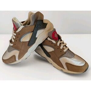 Nike x Stussy Air Huarache LE Desert Oak Brown Tan Shoe Mens Size 10